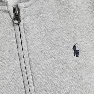 ♡美品♡ RALPH LAUREN ジップ羽織 グレー POLO RALPH LAUREN MESH-KNIT COTTON QUARTER-ZIP SWEATER